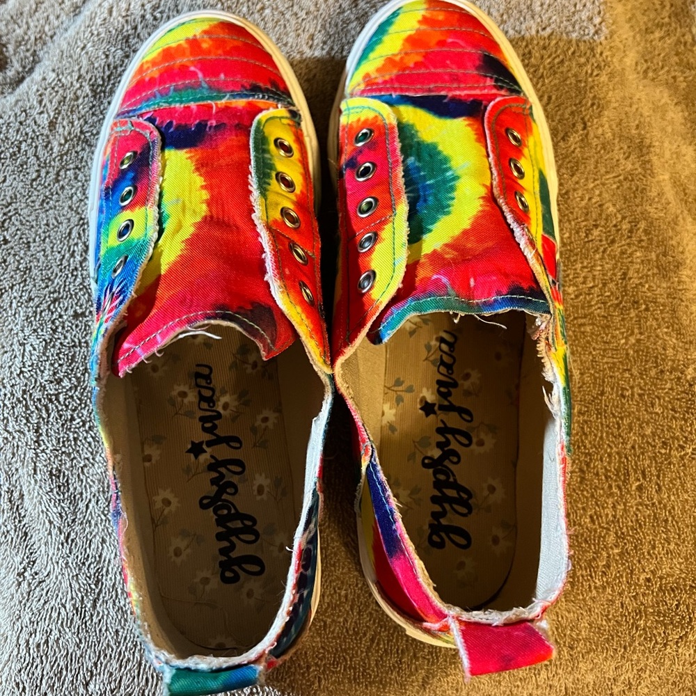 Gypsy Jazz tie dye slip-on tennis shoe 11